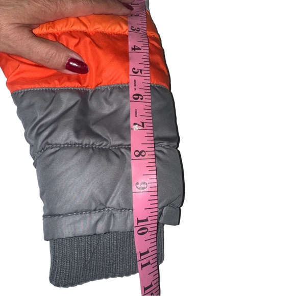 Old Navy Puffer Zipper Orange Gray Toddlers Jacket Size  18-24 M - Picture 13 of 16